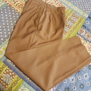 ASPEN LEAF -TAN  FRONT PLEATED SLACKS- 26" WAIST ( SIZE 8 ) EXCELLENT CONDITION